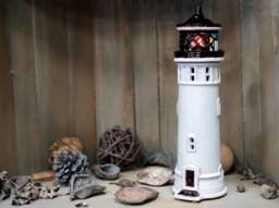 Handmade Ceramic Lighthouse Candle Holder - Point Vicente Usa. Unique Home Decorating Souvenir Birthday Christmas Gifts. in Suvena - thumbnail 1