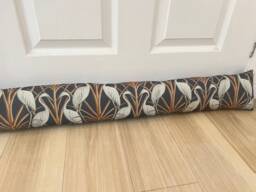 Angel Strawbridge Fabric - Handmade Draught Excluder 100% Cotton Fabrics Wallpaper Museum- Navy Heron Nouveau- Honeycomb Woodland - thumbnail 1
