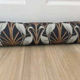 Angel Strawbridge Fabric - Handmade Draught Excluder 100% Cotton Fabrics Wallpaper Museum- Navy Heron Nouveau- Honeycomb Woodland - thumbnail 2
