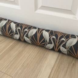 Angel Strawbridge Fabric - Handmade Draught Excluder 100% Cotton Fabrics Wallpaper Museum- Navy Heron Nouveau- Honeycomb Woodland - thumbnail 3