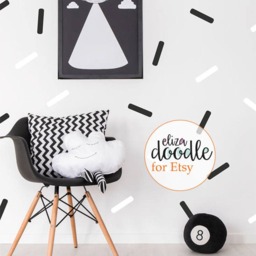 Confetti Wall Decal Vinyl Dashes, Sprinkles Home Decor - thumbnail 2