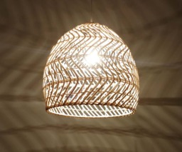 "Wavelike Style Rattan Pendant Light, Ceiling Lights, Lampshade Diamter 13.7"" X 17.7"