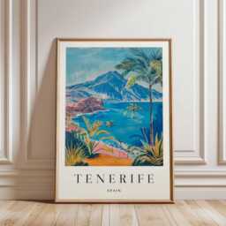 Tenerife Travel Poster Canary Islands Beach Print, Spain Wall Art - thumbnail 3