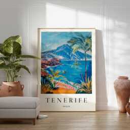 Tenerife Travel Poster Canary Islands Beach Print, Spain Wall Art - thumbnail 2