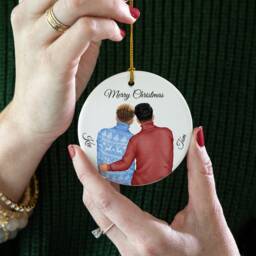 Personalized Gay Couple Christmas Ornament Mr & Gift - thumbnail 2