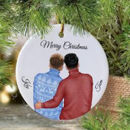Personalized Gay Couple Christmas Ornament Mr & Gift - thumbnail 1