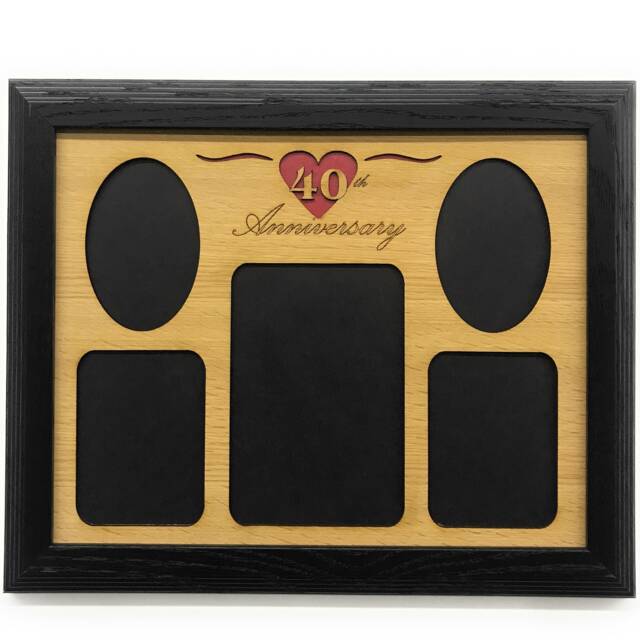 Handcrafted Custom Photo Frame For 40Th Wedding Anniversary Gift - 11x14 Personalized Picture - image 1