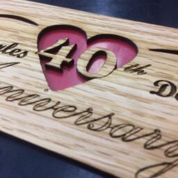 Handcrafted Custom Photo Frame For 40Th Wedding Anniversary Gift - 11x14 Personalized Picture - thumbnail 3