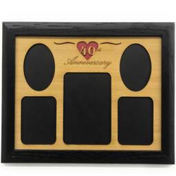 Handcrafted Custom Photo Frame For 40Th Wedding Anniversary Gift - 11x14 Personalized Picture - thumbnail 1