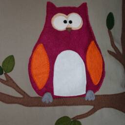 Purple Owl Pillow - thumbnail 2