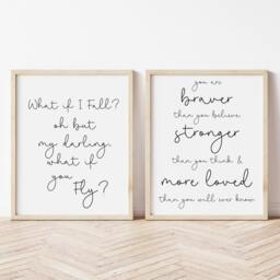 Inspirational Quote Print Set - Children's Wall Art, Nursery Decor - thumbnail 1