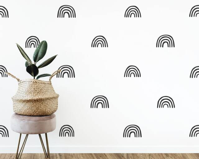 Scandinavian Rainbow Wall Decals - Nursery Decals, Sticker, Decor, Kids Room Decor - image 1