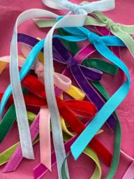 Velvet Christmas Bows - Wreath, Garland & Tree Decorations Handmade Holiday Decor Xmas Door & Mantle Accents 10 Pack - thumbnail 1
