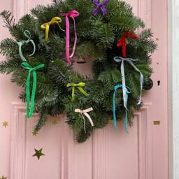 Velvet Christmas Bows - Wreath, Garland & Tree Decorations Handmade Holiday Decor Xmas Door & Mantle Accents 10 Pack - thumbnail 3
