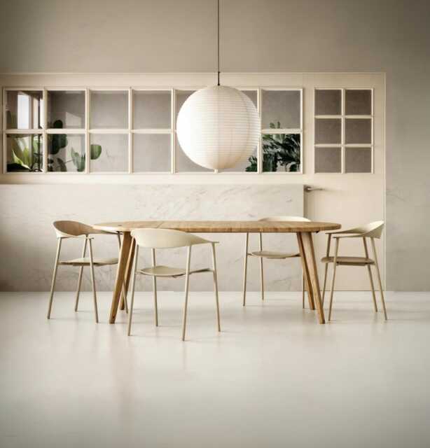 Expandable Round Dining Table in Oak Handmade Sustainable Kitchen Furniture - image 1