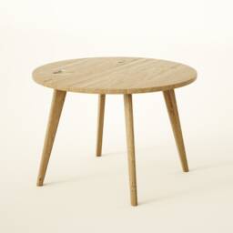 Expandable Round Dining Table in Oak Handmade Sustainable Kitchen Furniture - thumbnail 3