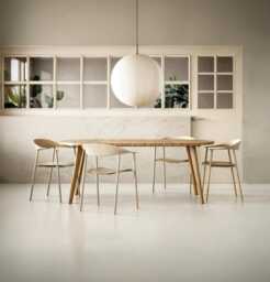 Expandable Round Dining Table in Oak Handmade Sustainable Kitchen Furniture - thumbnail 1