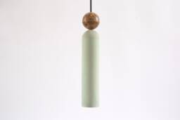 Concrete Tube Pendant Light With Epoxy Bubble