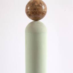 Concrete Tube Pendant Light With Epoxy Bubble - thumbnail 2