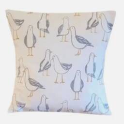 Seagull Laridae Nautical Marine Seaside Natural White Cushion Cover , Throw Pillow Scatter Cushions UK - thumbnail 3