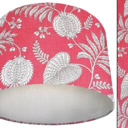 Pink Floral Lampshade Bold Botanical Light Shade, Handmade in UK - thumbnail 3