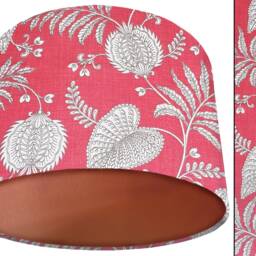 Pink Floral Lampshade Bold Botanical Light Shade, Handmade in UK - thumbnail 2