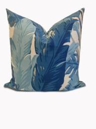 Thibaut Travelers Palm Tropics Collection Spa Blue Cushion Cover Pillow Double Sided - thumbnail 1