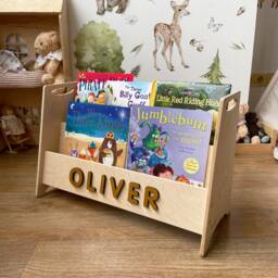 Kids Wooden Bookshelf, Personalized Gifts For Kids, Montessori Furniture, Display Books, Gift Boy, Girl, Nursery Decor - thumbnail 3