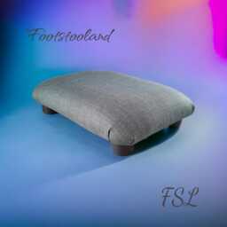 Handmade Under Desk Footstool Low Profile Ottoman With Plastic Feet