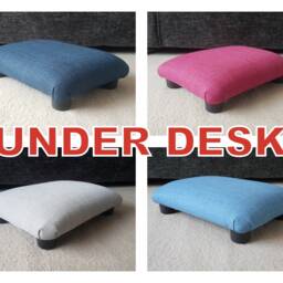 Handmade Under Desk Footstool Low Profile Ottoman With Plastic Feet - thumbnail 3