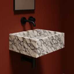 Calacatta Viola Marble Sink, Marble Wash Basin, Trendy Bathroom Sink, Vanity, Bathroom Sink, Bathroom Marble Wash Basin - thumbnail 1