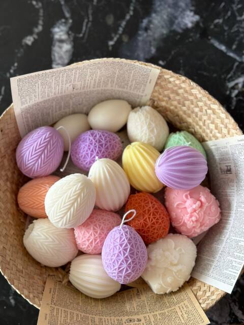 Handmade Easter Egg Candle Soy Wax Decor Candle - image 1