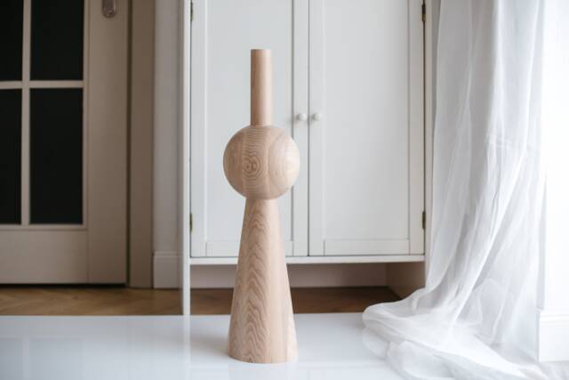 Handmade Wooden Table Leg H900 Unfinished Ash, Oak, Birch - Diy Furniture - 1Pcs - image 1