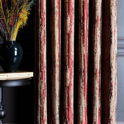 Curtains Panel Striped Patterned Fabric Luxury Bedroom Living Room Burgundy Gold Custom Size Drape - thumbnail 2
