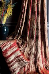 Curtains Panel Striped Patterned Fabric Luxury Bedroom Living Room Burgundy Gold Custom Size Drape