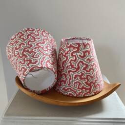 Ian Sanderson Dulcie Coral Luxury Candle Clip Lampshade. Bespoke. Handmade. Wall Lights. Chandeliers - thumbnail 2