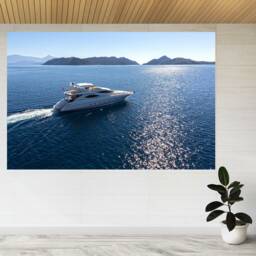 Luxury Yacht Aerial View 3D Wall Sticker Poster Decal A847