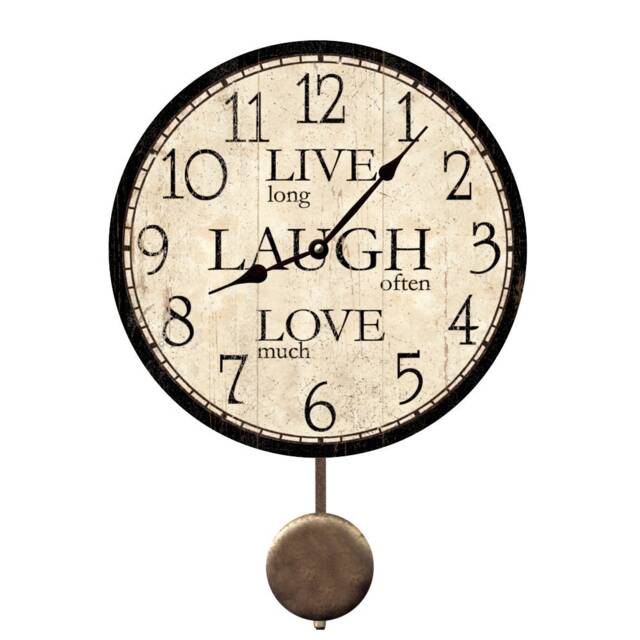 Live Laugh Love Pendulum Clock - image 1