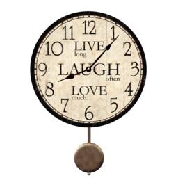 Live Laugh Love Pendulum Clock