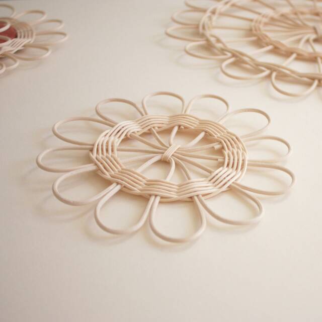 Small Rattan Daisy Rattan Flower Wall Decoration - Baby & Child's Room - image 1