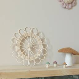 Small Rattan Daisy Rattan Flower Wall Decoration - Baby & Child's Room - thumbnail 3
