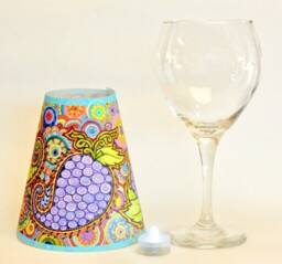 Lampshade For Wine Glass Paisley Grapes - thumbnail 2