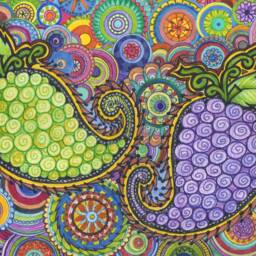 Lampshade For Wine Glass Paisley Grapes - thumbnail 3