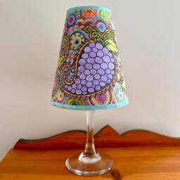 Lampshade For Wine Glass Paisley Grapes - thumbnail 1