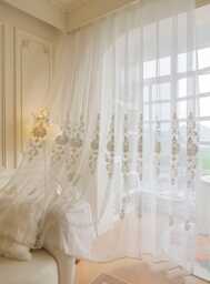 Custom Curtain Made To Measure European Style Embroideries Voile Sheer - thumbnail 1