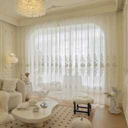Custom Curtain Made To Measure European Style Embroideries Voile Sheer - thumbnail 3