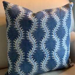 Pair 2 Double Sided, Linwood Helter Skelter Linen Cushions Made To Order - thumbnail 3