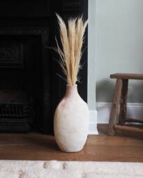Mid-Season Sale Moroccan Unglazed, Tamegroute Large Abstract Vase, Craftsmanship, Home Decor - thumbnail 1