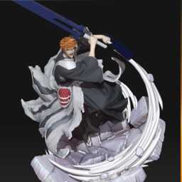 Ichigo Kurosaki 3D Printed Figure 110 Scale - thumbnail 3