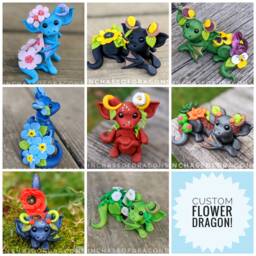 Custom Made To Order Flower Dragon - thumbnail 1
